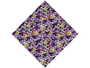 Purple Hearts Graffiti Vinyl Wrap Pattern