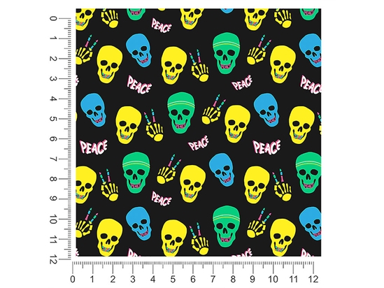 At Peace Skull and Bones 1ft x 1ft Craft Sheets