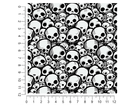Crushed Catacomb Skull and Bones 1ft x 1ft Craft Sheets