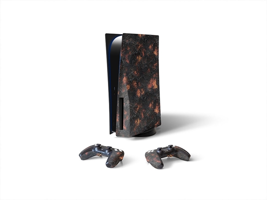 Black Smoke Lava Sony PS5 DIY Skin