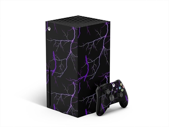 Purple Lightning Lightning XBOX DIY Decal