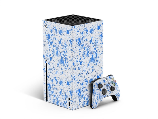 Blue Smears Paint Splatter XBOX DIY Decal