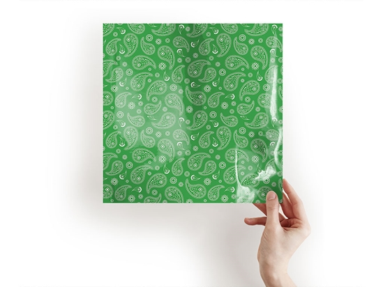Gallant Green Paisley Craft Sheets