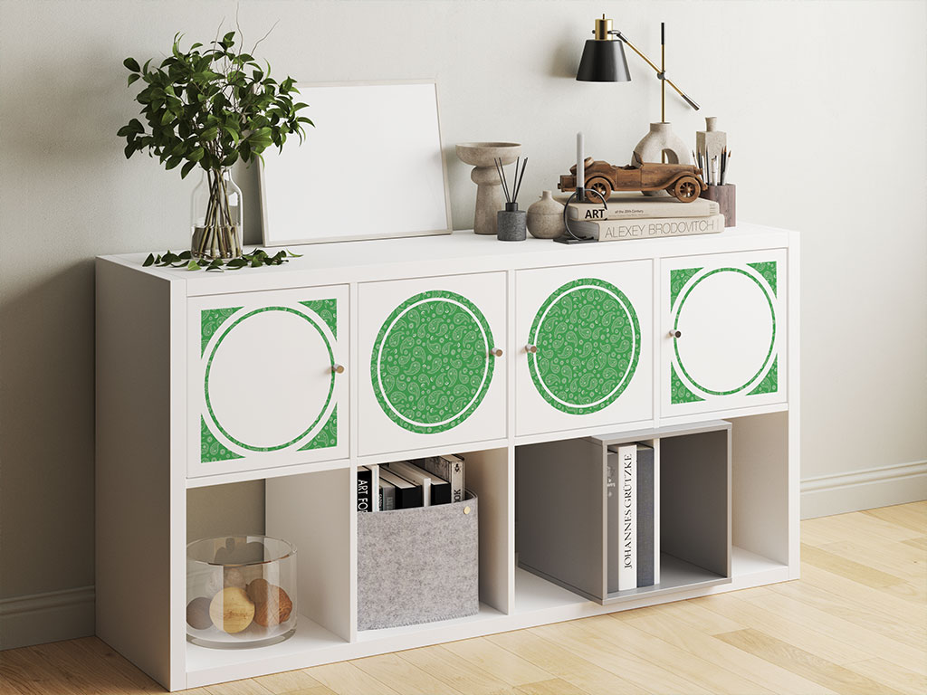 Gallant Green Paisley DIY Furniture Stickers
