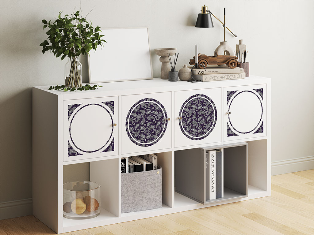 Navy Blues Paisley DIY Furniture Stickers