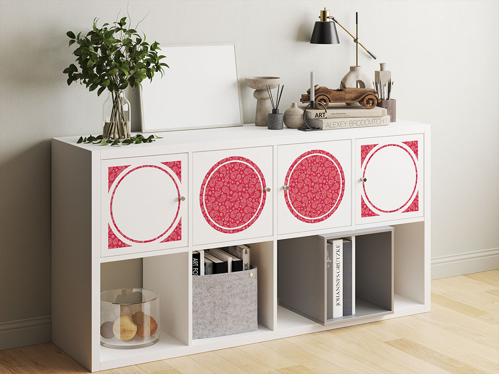 Pink Swirls Paisley DIY Furniture Stickers