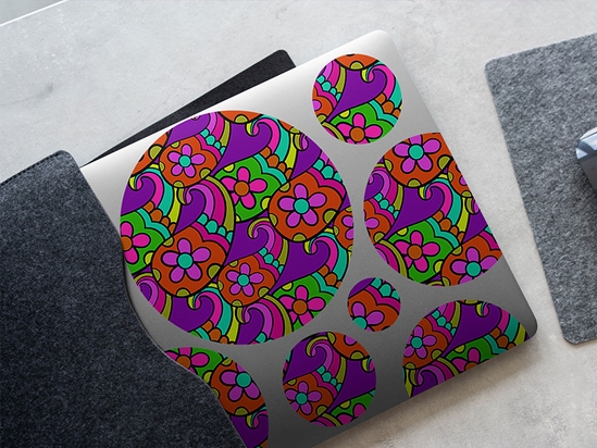 Psychedelic Sixties Paisley DIY Laptop Stickers