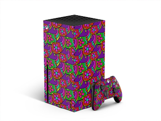 Psychedelic Sixties Paisley XBOX DIY Decal