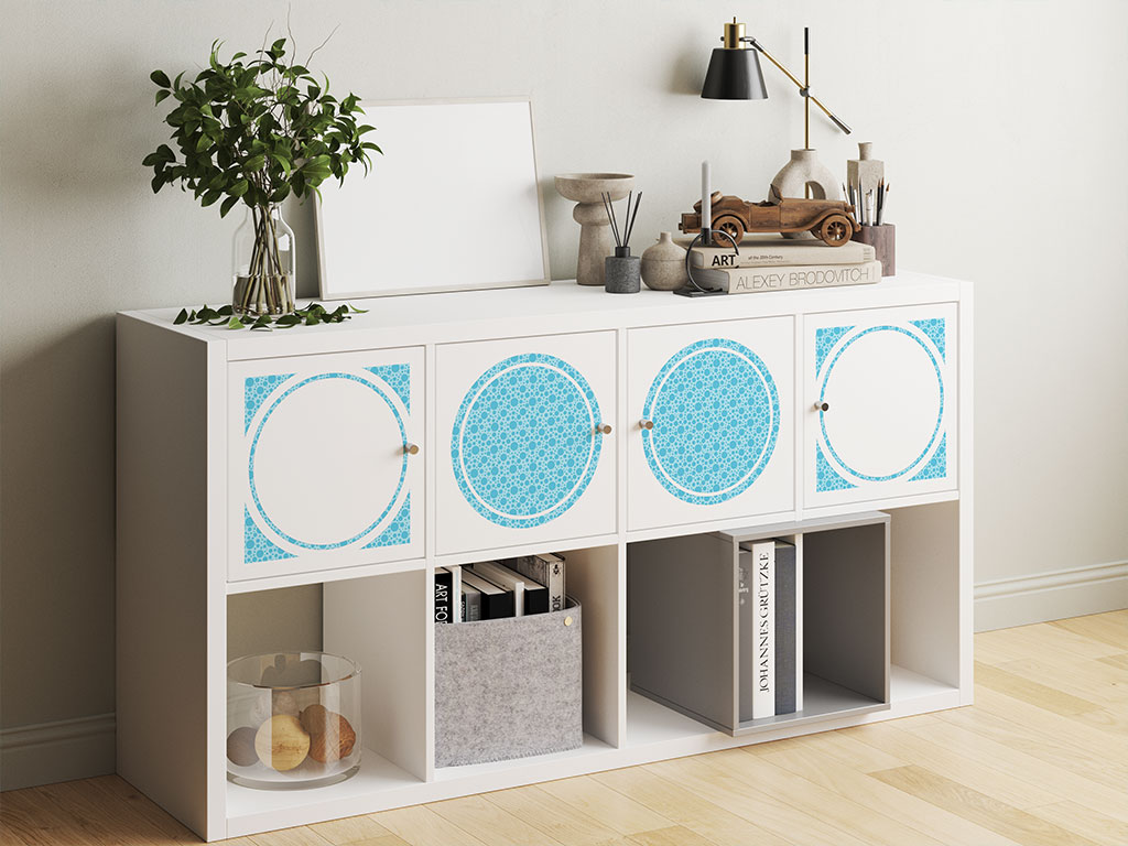 Arctic Blue Polka Dot DIY Furniture Stickers