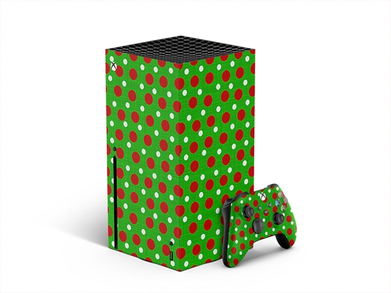 Christmas Tidings Polka Dot XBOX DIY Decal
