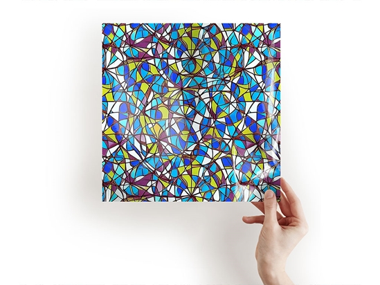 Blue Shards Stained Glass Craft Sheets