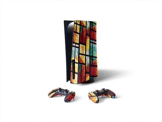 Daylight Panels Stained Glass Sony PS5 DIY Skin