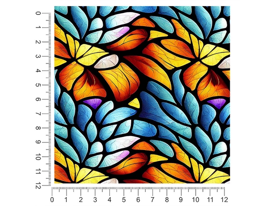 Floating Leaves Stained Glass 1ft x 1ft Craft Sheets