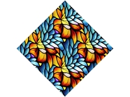 Floating Leaves Stained Glass Vinyl Wrap Pattern