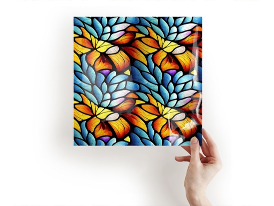 Floating Leaves Stained Glass Craft Sheets