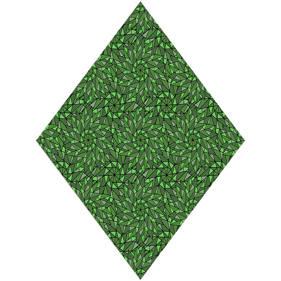 Green Star Stained Glass Vinyl Wrap Pattern
