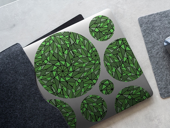Green Star Stained Glass DIY Laptop Stickers