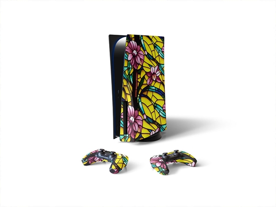 Lovely Day Stained Glass Sony PS5 DIY Skin