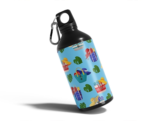Bags Packed Summertime Water Bottle DIY Stickers