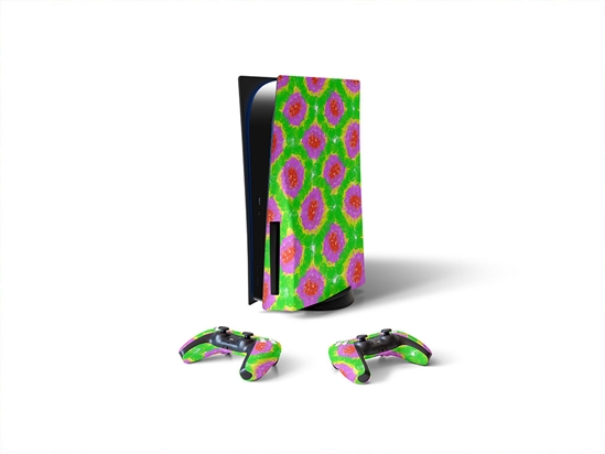 Abstract Floral Tie Dye Sony PS5 DIY Skin