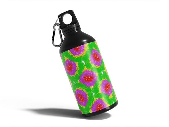 Abstract Floral Tie Dye Water Bottle DIY Stickers