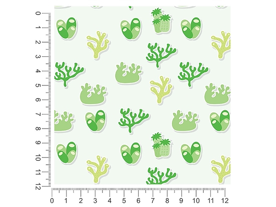 Green Corals Water 1ft x 1ft Craft Sheets