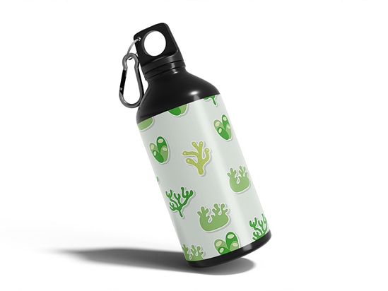Green Corals Water Water Bottle DIY Stickers