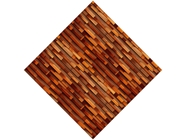 Uneven Chestnut Wooden Parquet Vinyl Wrap Pattern