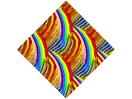 Crossing Rainbows Wooden Parquet Vinyl Wrap Pattern