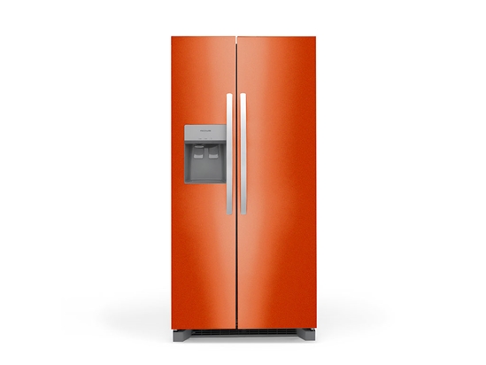Rwraps Gloss Metallic Fire Orange Refrigerator Wraps
