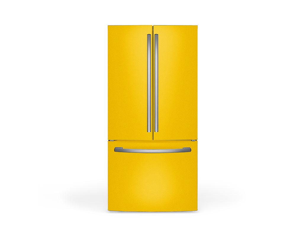 Rwraps Gloss Metallic Yellow DIY Built-In Refrigerator Wraps