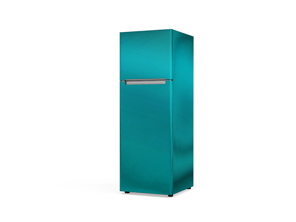 Rwraps Matte Chrome Teal Custom Refrigerators