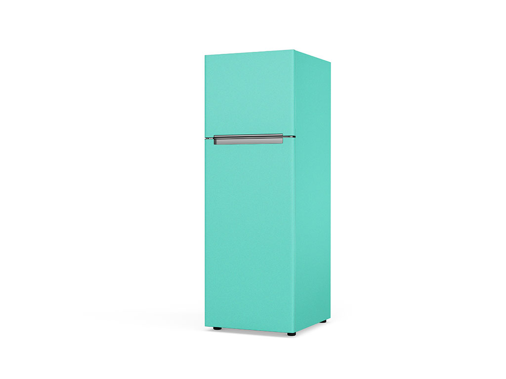 Rwraps Satin Metallic Turquoise Custom Refrigerators