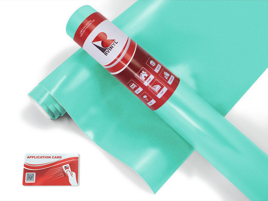 Rwraps Satin Metallic Turquoise Boat Wrap Color Film