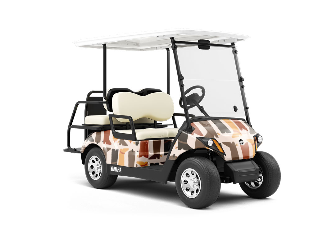 Boot Selection Cowboy Wrapped Golf Cart