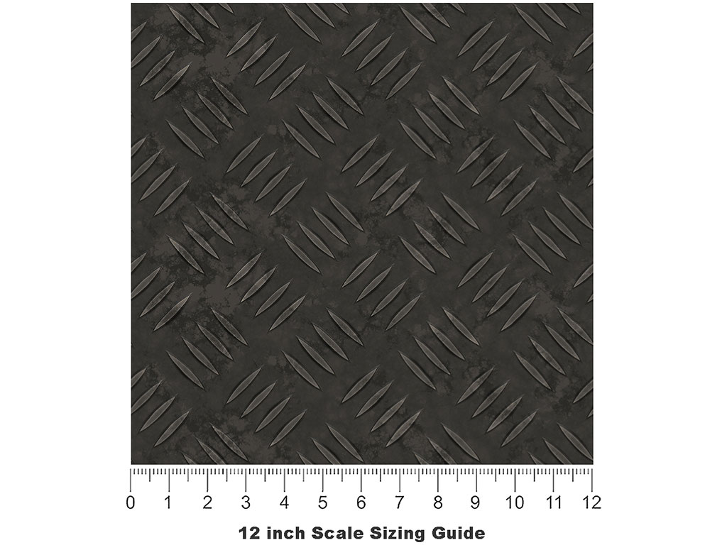 Dull Protection Diamond Plate Vinyl Film Pattern Size 12 inch Scale