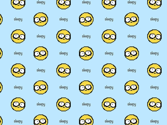 So Sleepy Emoji Vinyl Wrap Pattern