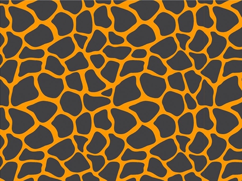 Rwraps™ Giraffe Print Vinyl Wrap Film - Orange