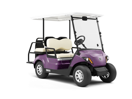 Purple Giraffe Wrapped Golf Cart