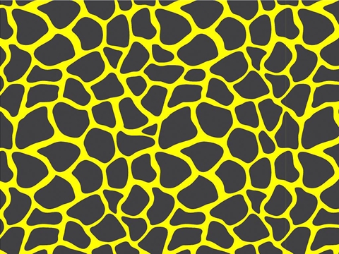 Rwraps™ Giraffe Print Vinyl Wrap Film - Yellow