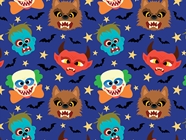 Spooky Friends Halloween Vinyl Wrap Pattern