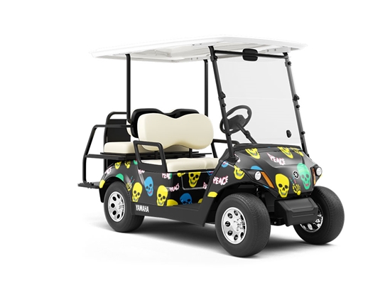 At Peace Halloween Wrapped Golf Cart