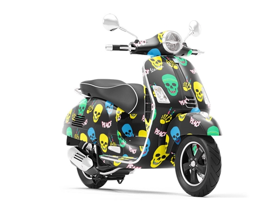 At Peace Halloween Vespa Scooter Wrap Film