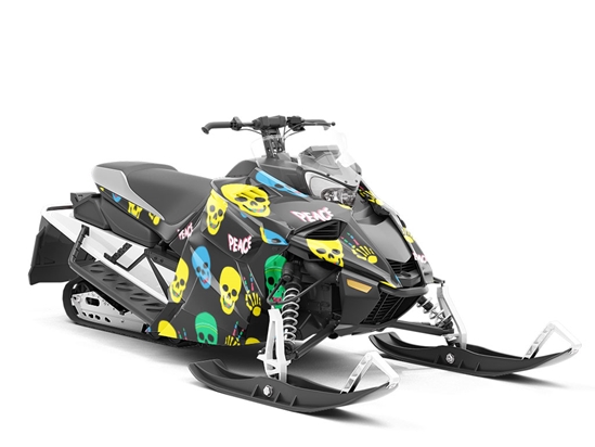 At Peace Halloween Custom Wrapped Snowmobile