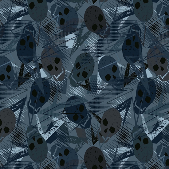 Blue Decomposition Halloween Vinyl Wrap Pattern