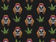 Cannabinoid Skulls Halloween Vinyl Wrap Pattern