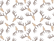 Deer Antlers Halloween Vinyl Wrap Pattern