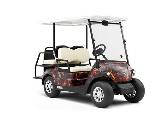 Converging Tectonic Lava Wrapped Golf Cart