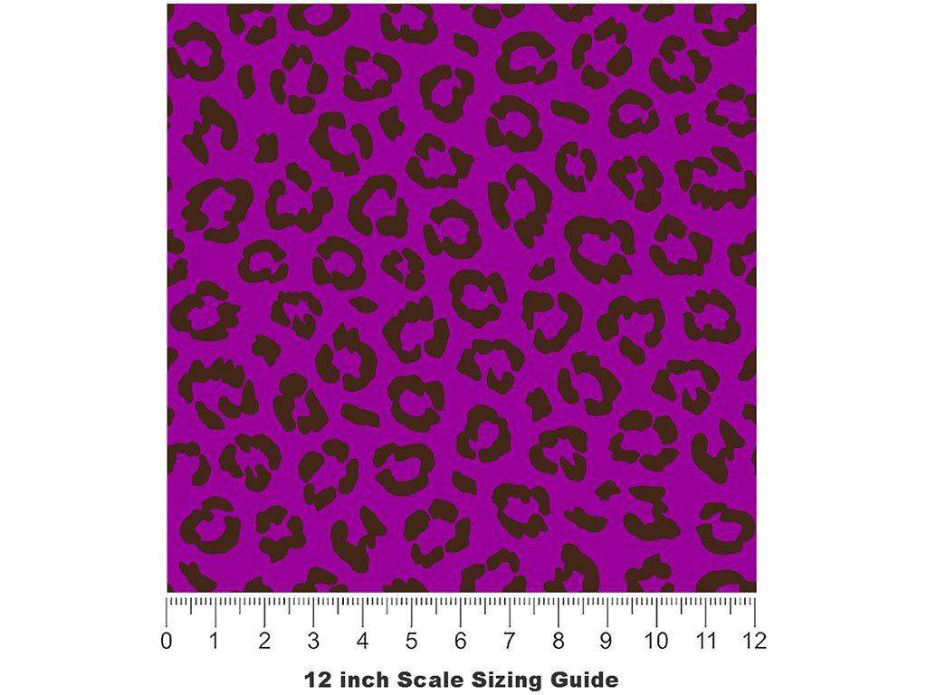 Purple Leopard Vinyl Film Pattern Size 12 inch Scale