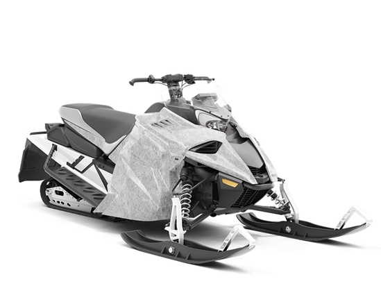 Cyber White Lion Custom Wrapped Snowmobile